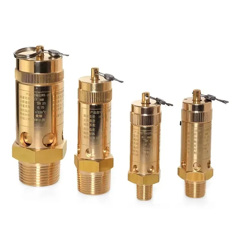 

Safety Valve Relief Valve 8bar/13bar/16bar Vent Valves Type Copper High Pressure A28X-16T Brass Spring Industry OEM