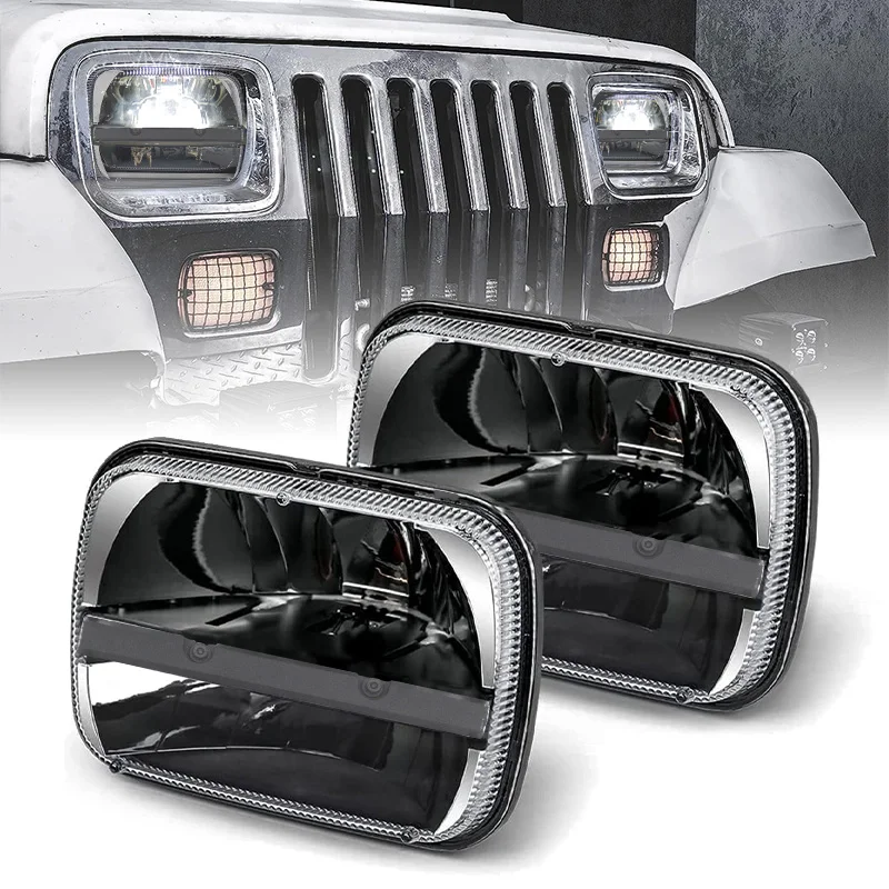 5x7-6x7-inch-led-square-headlights-car-lamp-off-road-for-jeep-wrangler-cherokee-xj-wrangler-yj-high-low-beam-led-headlight
