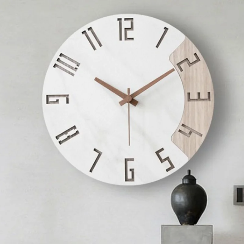 Corner Wall Clock Lounge Silent Mechanism Arts Hotel Room Pendulum Interior Retro Aesthetic Decoration Decoration Salon 7.9