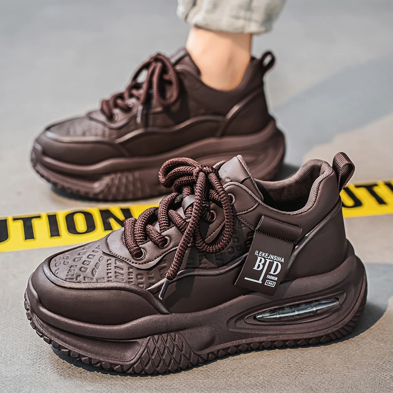 

Осень-зима 2023, новая высококачественная модная и модная повседневная универсальная спортивная мужская обувь на толстой подошве, увеличивающая рост