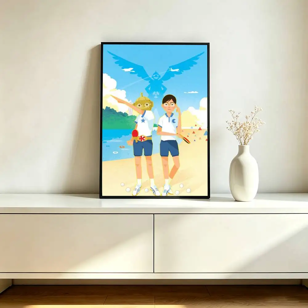 Classic Anime P-Ping Pong Poster High Quality Dorm Living Room Aesthetic Wall Decoration Painting Stickers Gift