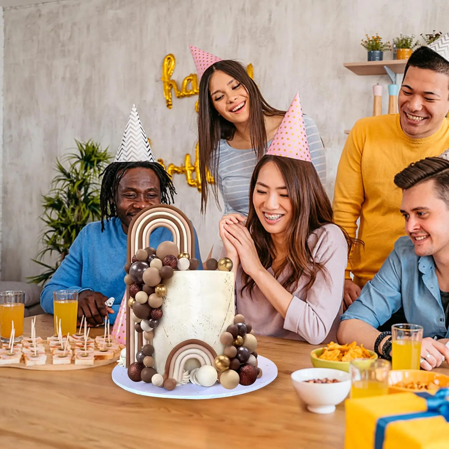 56 Stück Kugel-Kuchen-Picks, bunter kugelförmiger Kuchenaufsatz, Perlenkugeln, Cupcake-Kucheneinsatz-Aufsatz für Hochzeit, Geburtstag, Party – Detail 17