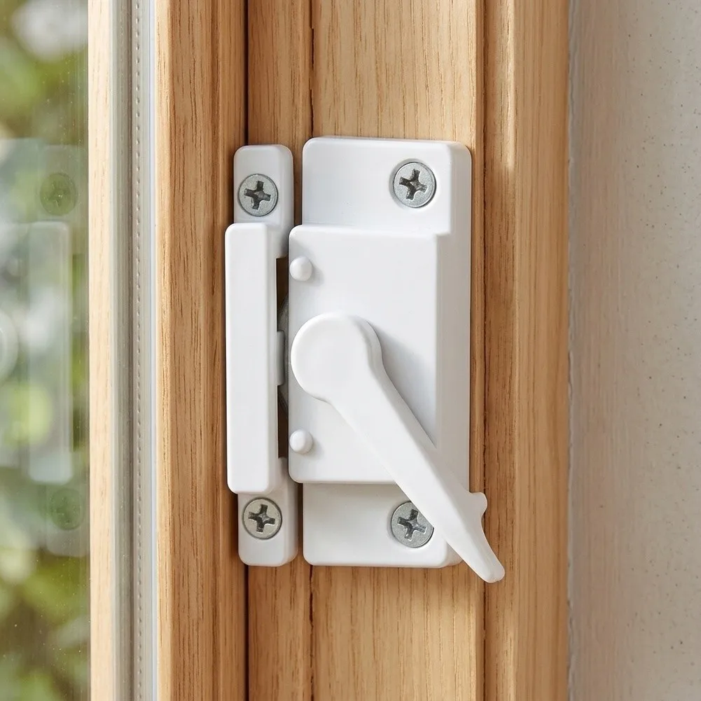 Reversible Zinc Alloy For crescent Lock for Sliding Featuring Adjustable Handle Orientation and Flat Seat Hook Mechanism