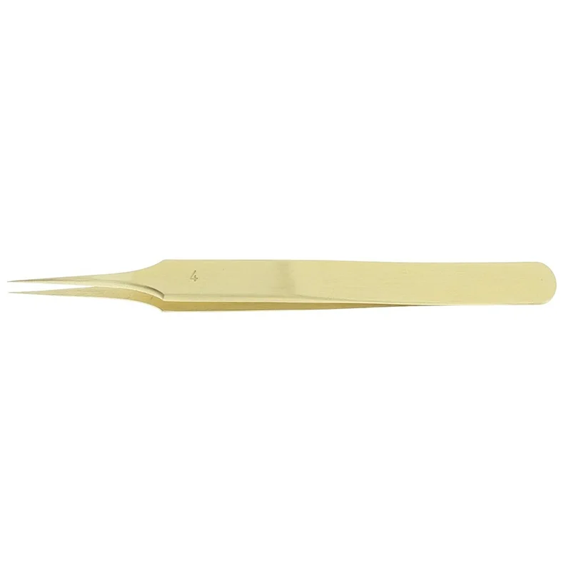 HOROTEC MSA12.303-4 Tweezers with Long and Fine Tips for Hairsprings Brass