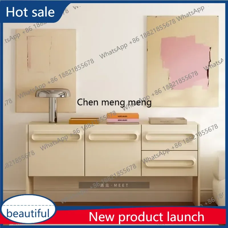 

M46 Nordic design creative entrance cabinet dining side cabinet entry minimalist living room French cream style storage cabinet