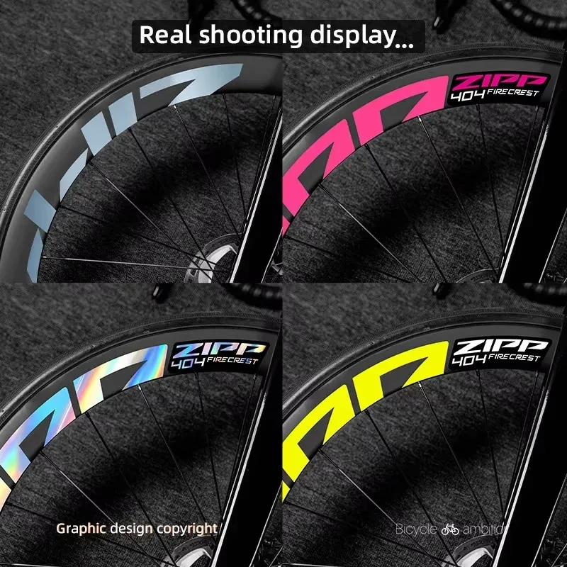 Two-wheel Set Applicable2021 ZIPP 404 Road Bike Wheelset Stickers Decorative Wheel Hub Color Change Waterproof Film
