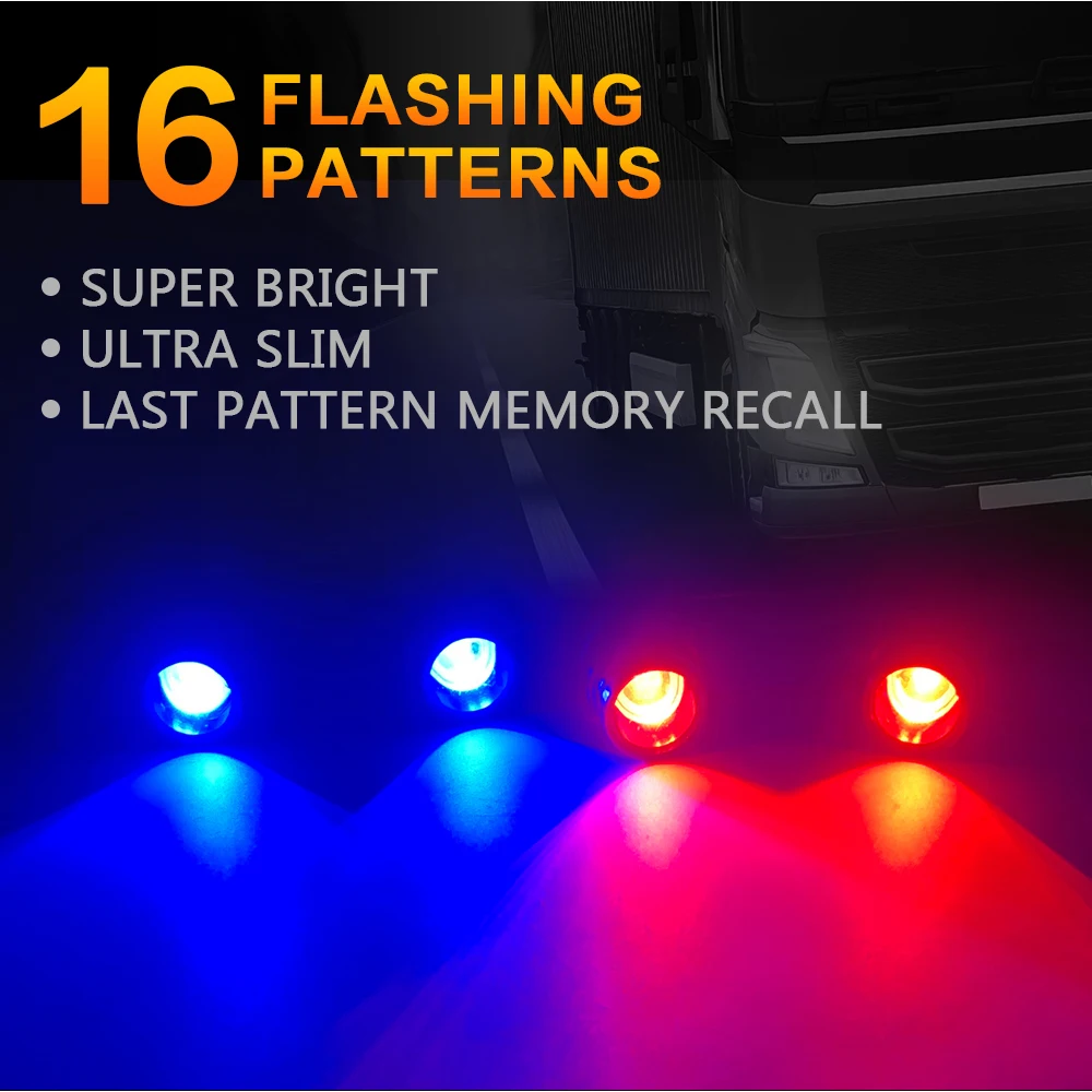 4 in 1 Led Eagle Eye Flashing Warning Light With Remote Control Car Lights Strobe Signal Lamp Drl Daytime COB Hawkeye Lights 12V