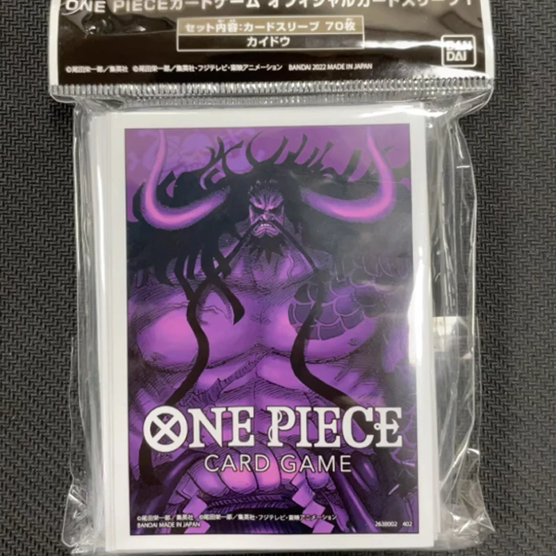 Bandai Hot 70pcs One Piece Card Sleeves 66x92mm Luffy Eustass Kid Kaido Crocodile 4 Styles Anime Protective Sleeves TCG Gift view 5