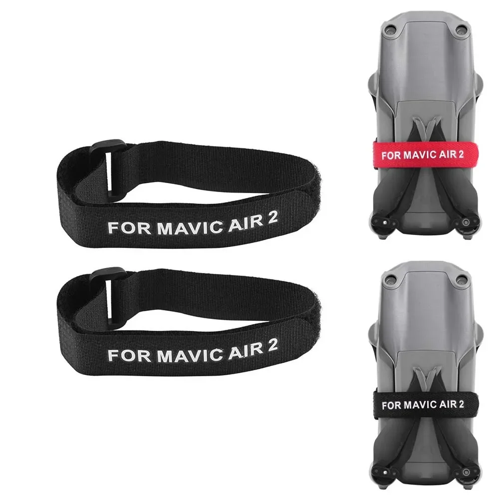 Support Protection Hélices Drone DJI Air 2S / Air 2 - Fixateur Sangle TPU Rouge - Accessoire Sécurité Hélices