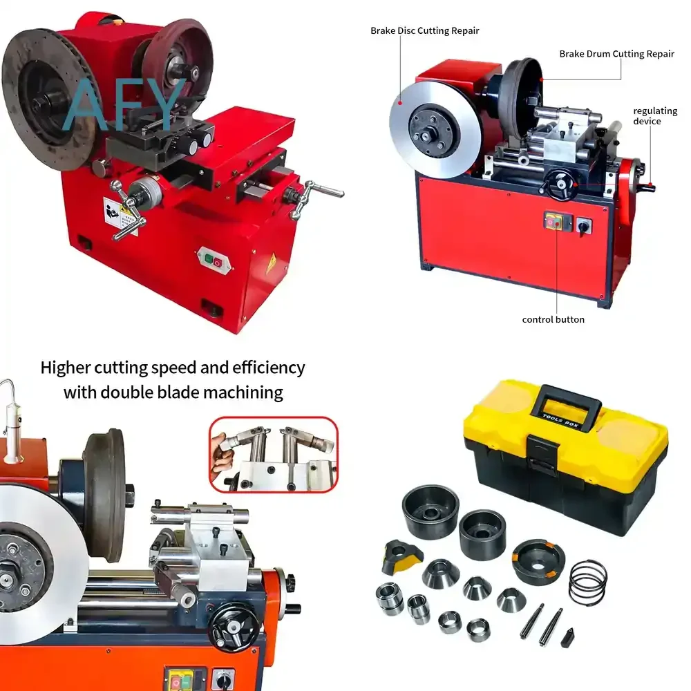 Vertical Brake Drum and Disc Cutting Machine for Truck Automobile Vehicle Tools Brake Disc Resurfacing Machine Oil Skimming