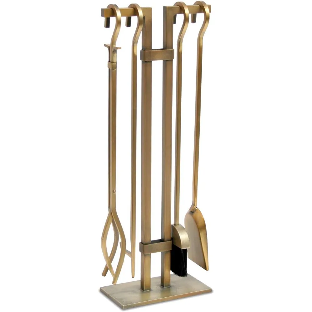 

Home and Hearth 18086 Sinclair Fireplace Tool Set, Burnished Brass, 20 Pounds