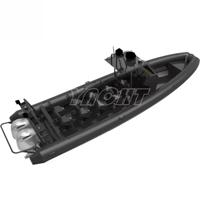 RHIB 860 الألومنيوم بدن RIB Orca Hypalon قوارب مطاطية قابلة للنفخ للبيع