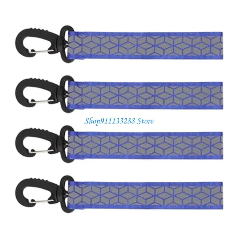 Sangle sécurité réfléchissante légère, pendentif avec boucles à dégagement rapide pour sacs à accessoires sport 4