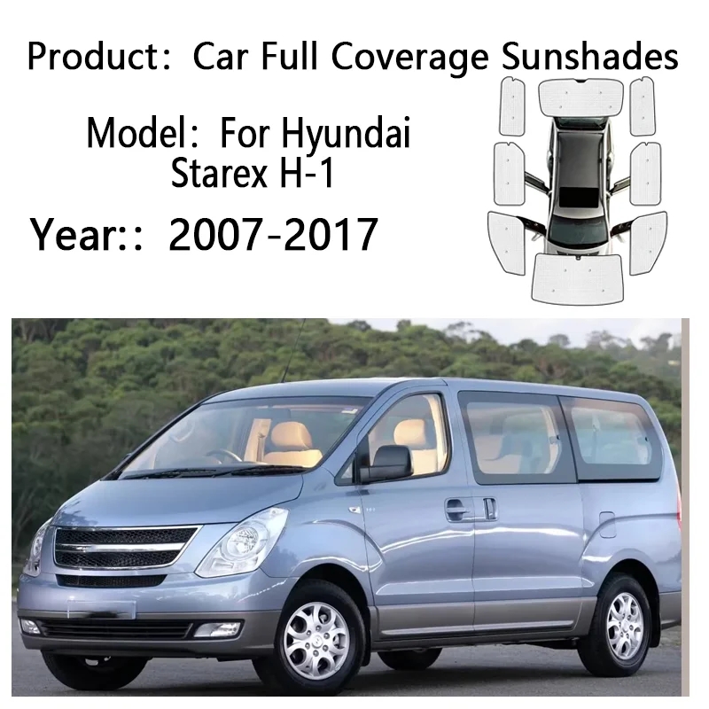 Car Sun Shades For Hyundai Starex H-1 iMax iLoad TQ 2007-2017 Sunshade Full Covers Windshield Anti UV Visors Auto Accessories
