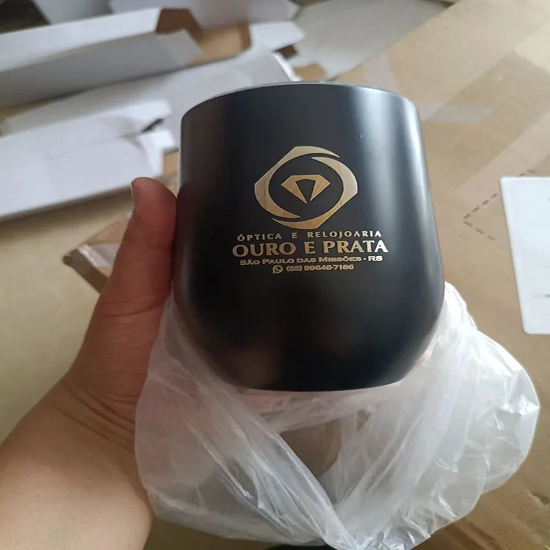 12oz Event Promotional Vacuum Egg Shaped Double Wall Personalized Gift Custom Logo Wine Tumbler With Lid