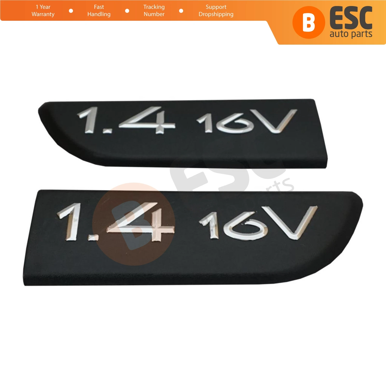 ESC Auto Parts ESP564 Black 1.4 16V Badge Emblem 8200209128 Left and Right For Renault Megane MK2 Scenic MK2 Ship From Turkey