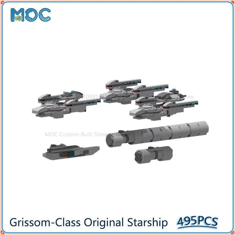 MOC Building Blocks Grissom-Class Original Starship and Variants Smooth Edition DIY Assemble Bricks Space Toys Gifts 390PCS