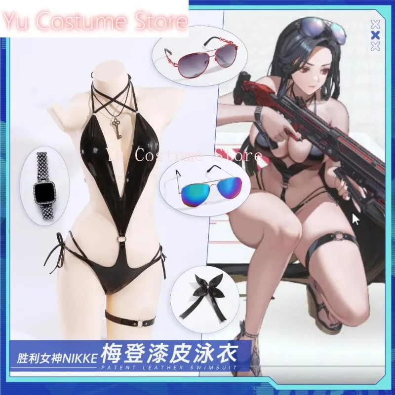 

Goddess Of Victory: Nikke Maiden Patent Leather Swimsuit Cosplay Costume Cos Game Anime Party Uniform Hallowen Play Role Clothes