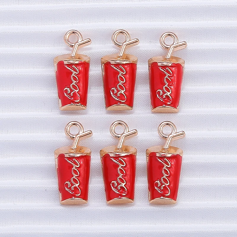 10 Stück Mix süße Sommergetränk Charms Emaille Eis Popsicle Charms Anhänger für Schmuckherstellung DIY Ohrringe Halskette Handwerk Geschenk – Detail 32