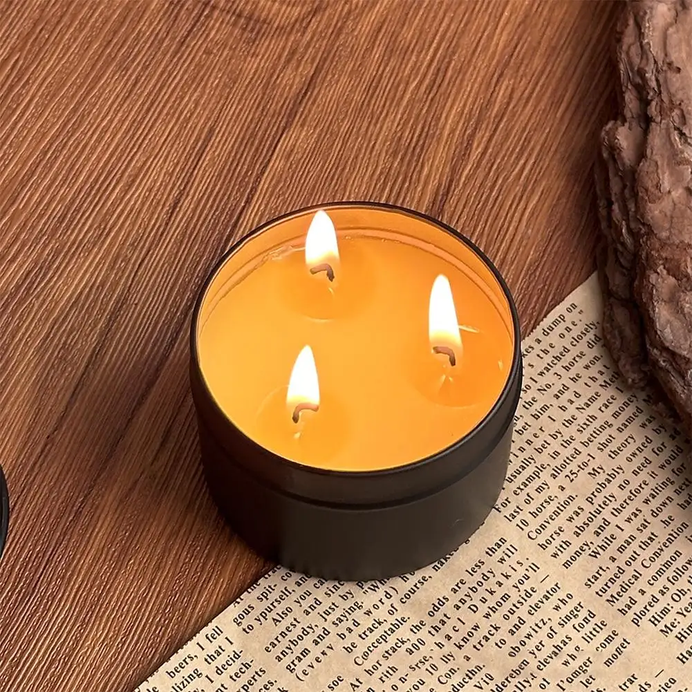 Emergency Candle 36 Hour 3 Wick Long Lasting Beeswax Survival Candle with Aroma for Home Camping Long Burning Survival Candle
