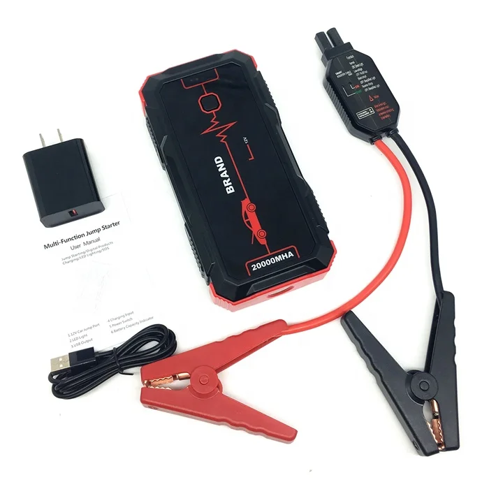 Gligle Portable booster car battery 12v 2000A jump starter and power bank 22000mAH vehicle tools universal car starter