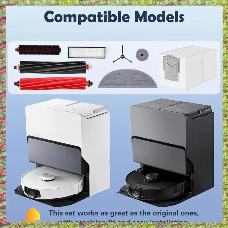 ABKB Voor Roborock S8 Maxv Ultra Stofzuiger Belangrijkste Zijborstels HEPA Filters Mops Doek Stofzakken Accessoires