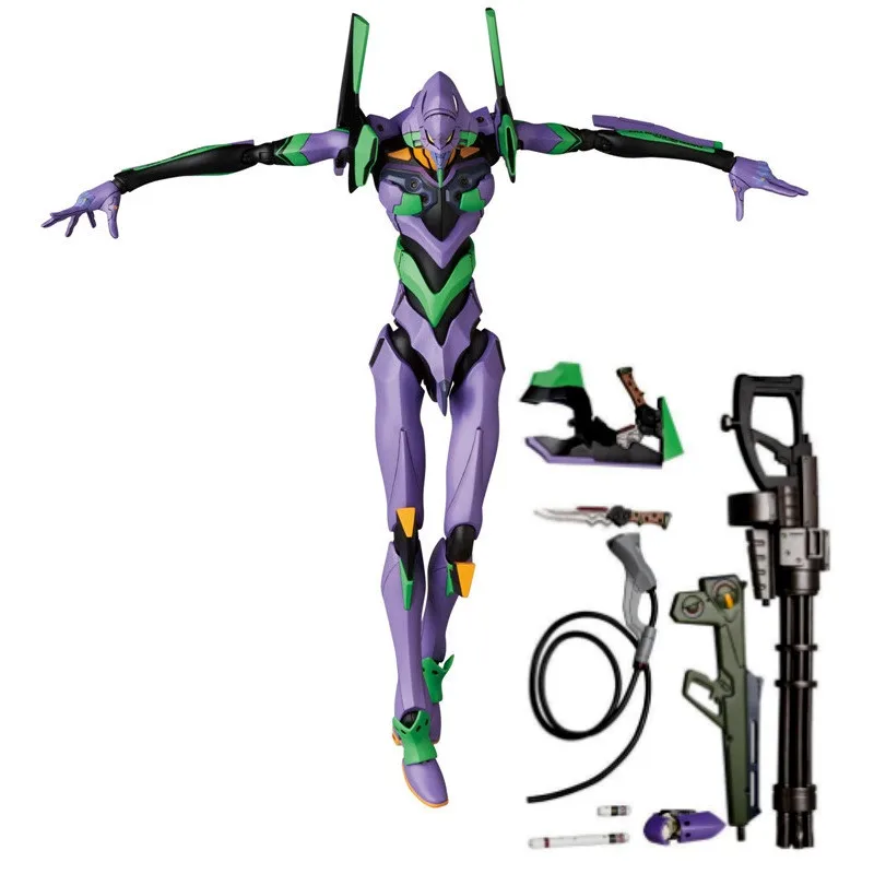 Figura de acción de Anime EVA, modelo de producción de EVANGELION-01, accesorios de montaje, modelo de juguete, colección de regalo, cuerpo púrpura, 16CM