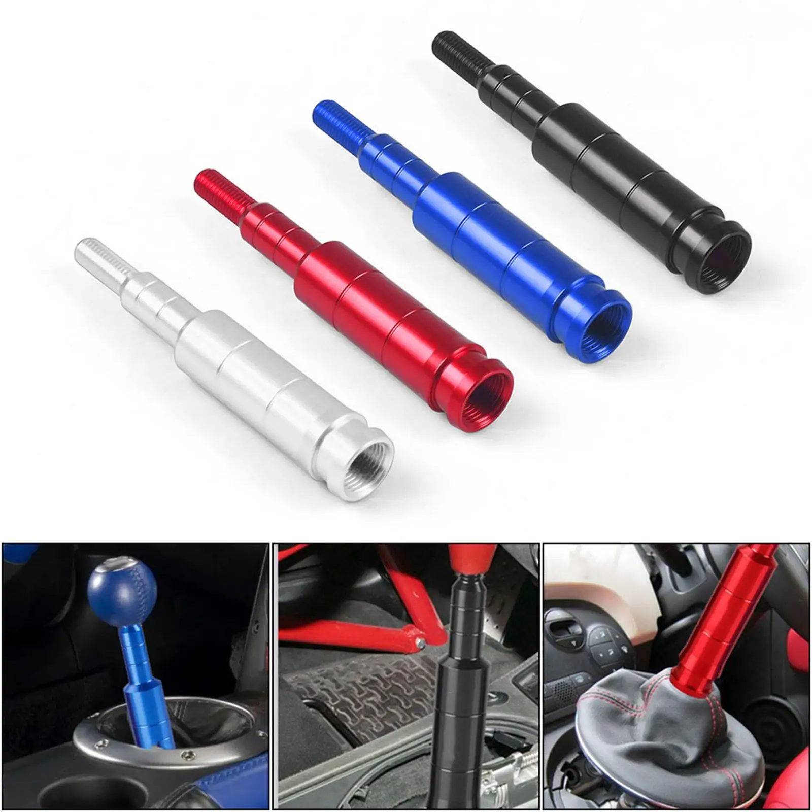 Shifter Knob Extender, Replacement Parts Straight Manual Shifter Rod 1.5 Extension Lever Car Automotive Accessories