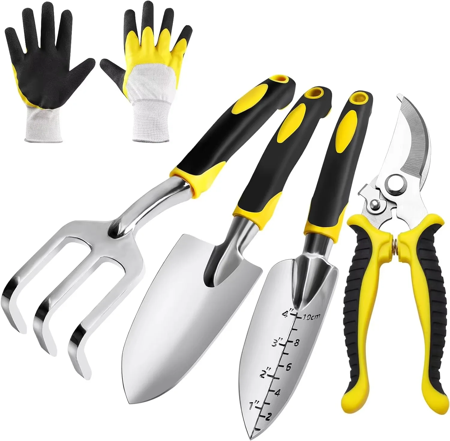 

STLF Premium DIY Industrial OEM Aluminum 5-Piece Non-Slip Rubber Grip Garden Hand Tool Set