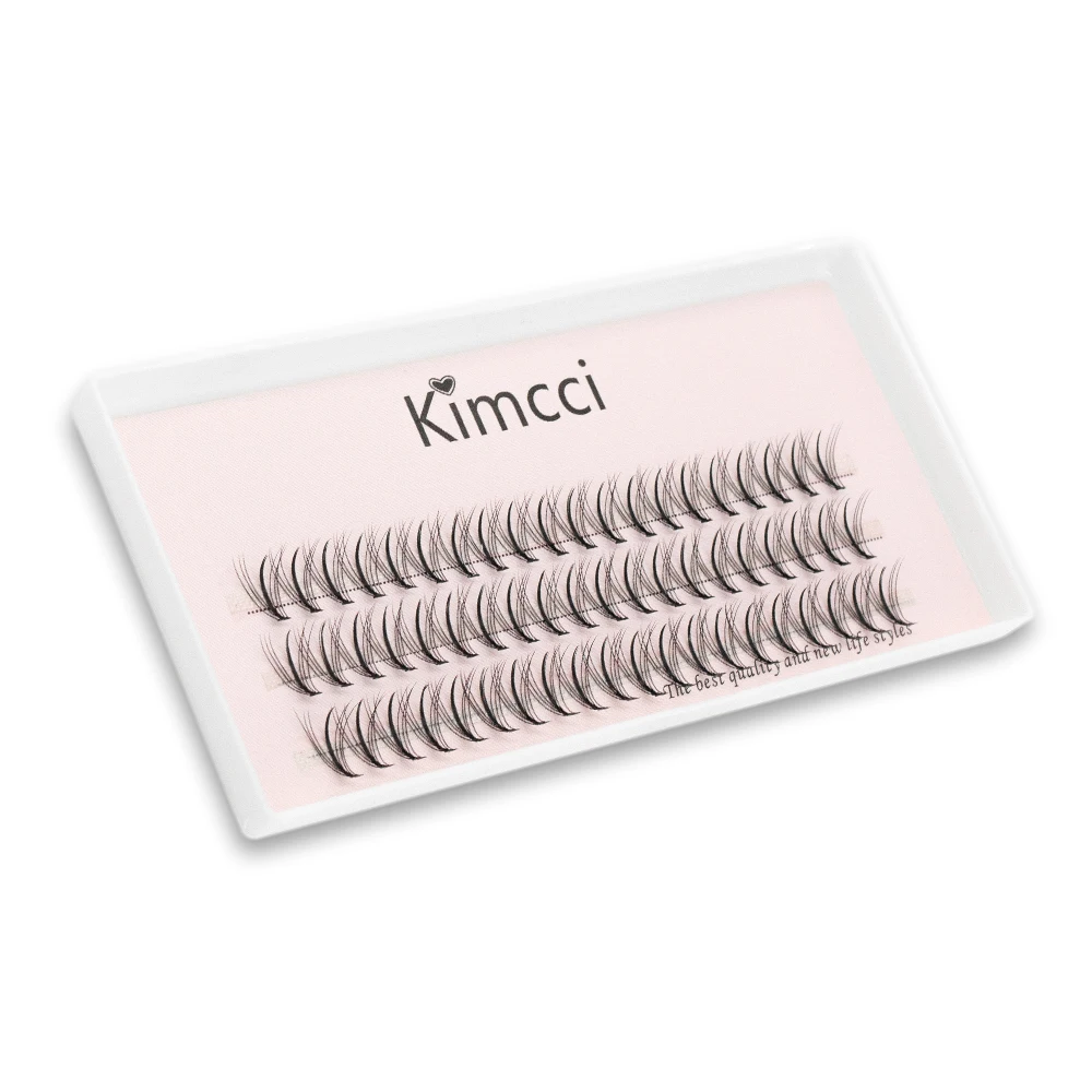 kimcci Professional Makeup 60 clusters Personal Cluster Eyelash Single tuft of M sandwich eyelash Grafting False Eyelashes