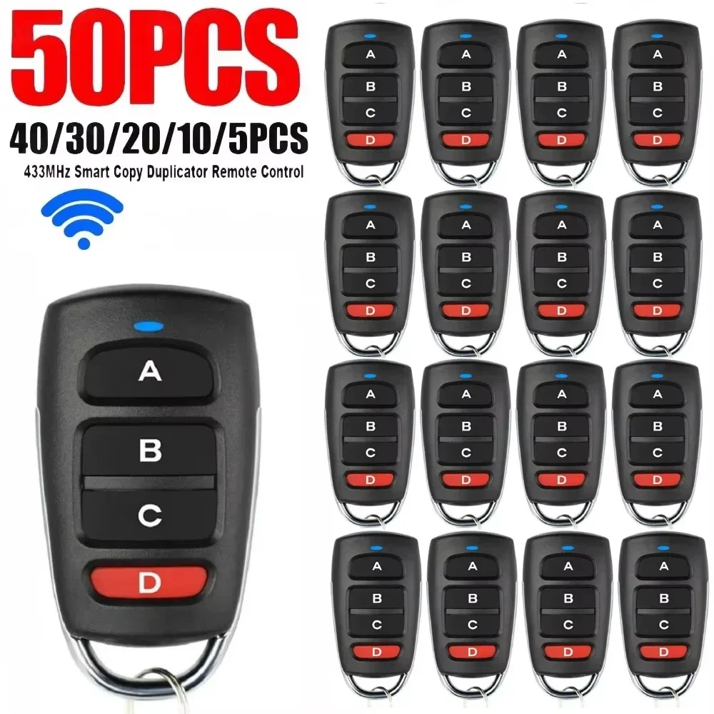 1/5/10pcs Wireless RF 433mhz Remote Control Copy Code Garage Door Gate Duplicator 433 Mhz Key Remote Opener