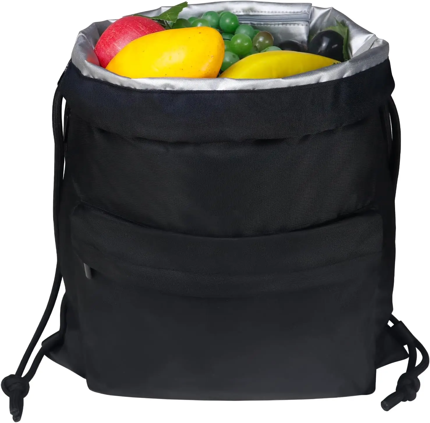 

Insulated Lunch Bag Lightweight Cooler Backpack Lunch Organizer with Drawstring Closure and 3 Pockets for Men and Women,
