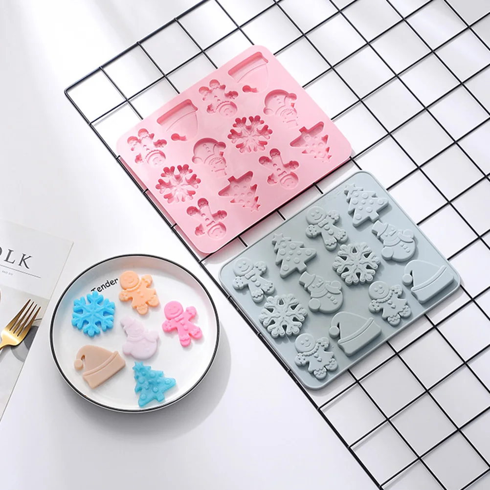 

1pc Silicone Mould Biscuit Baking Mold Christmas Cookie Candy Molds Bakeware DIY Pastry Tool Cartoon Shape Easy Clean Fun Family