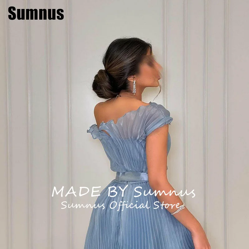 SUMNUS elegante vestido de noche acampanado Simple un hombro hasta el suelo vestidos de celebridades vestidos formales mujeres 2025 personalizado