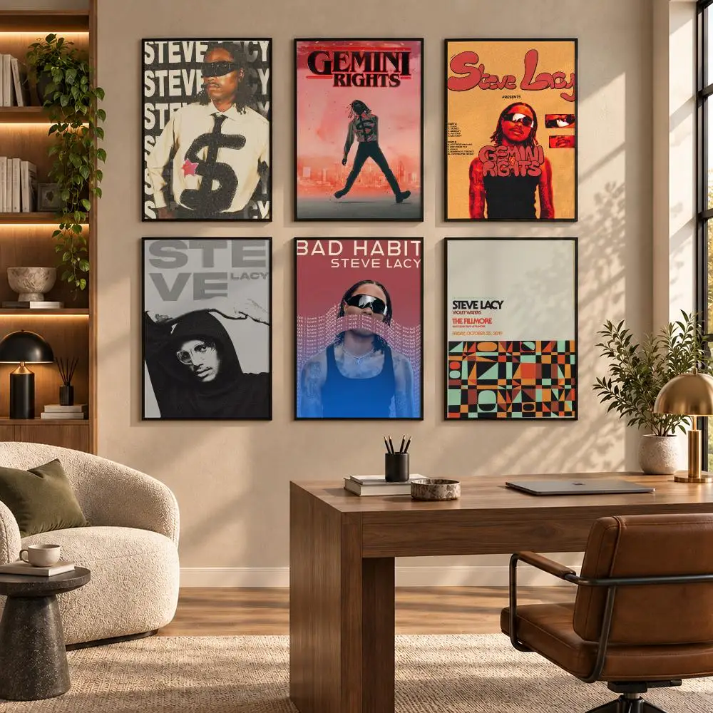 Steve Lacy Oh yeah Poster Self-adhesive Art Waterproof Paper Sticker Coffee House Bar Room Wall Decor