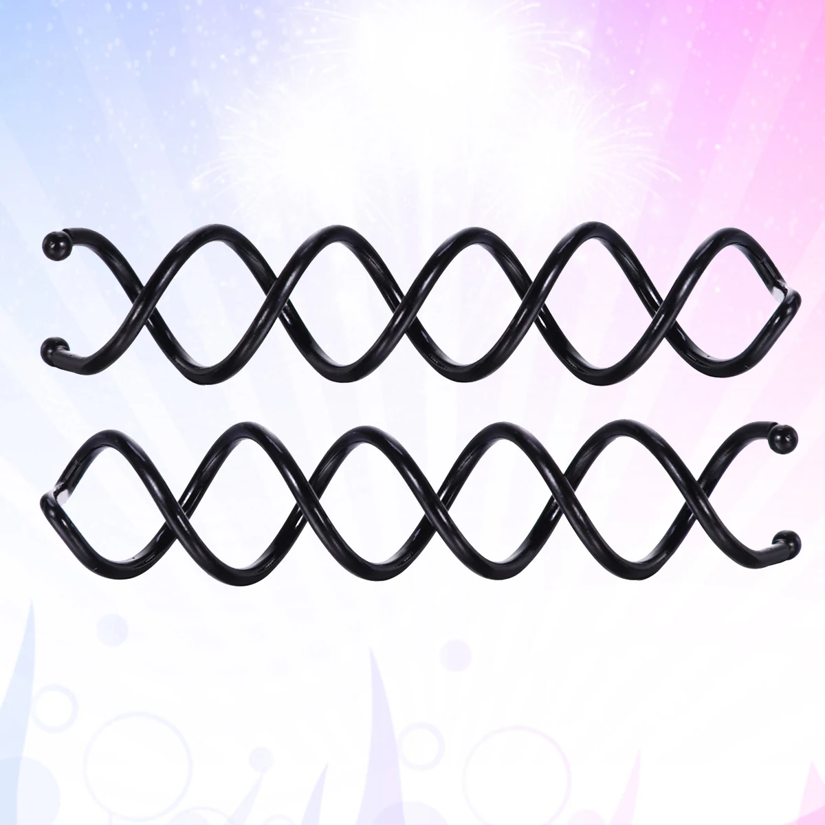 

100Pcs Metal Spiral Hair DIY Clips Bun Stick for All Hair Types Durable Alloy Black Flexible Styling Tool Fast Easy to Use