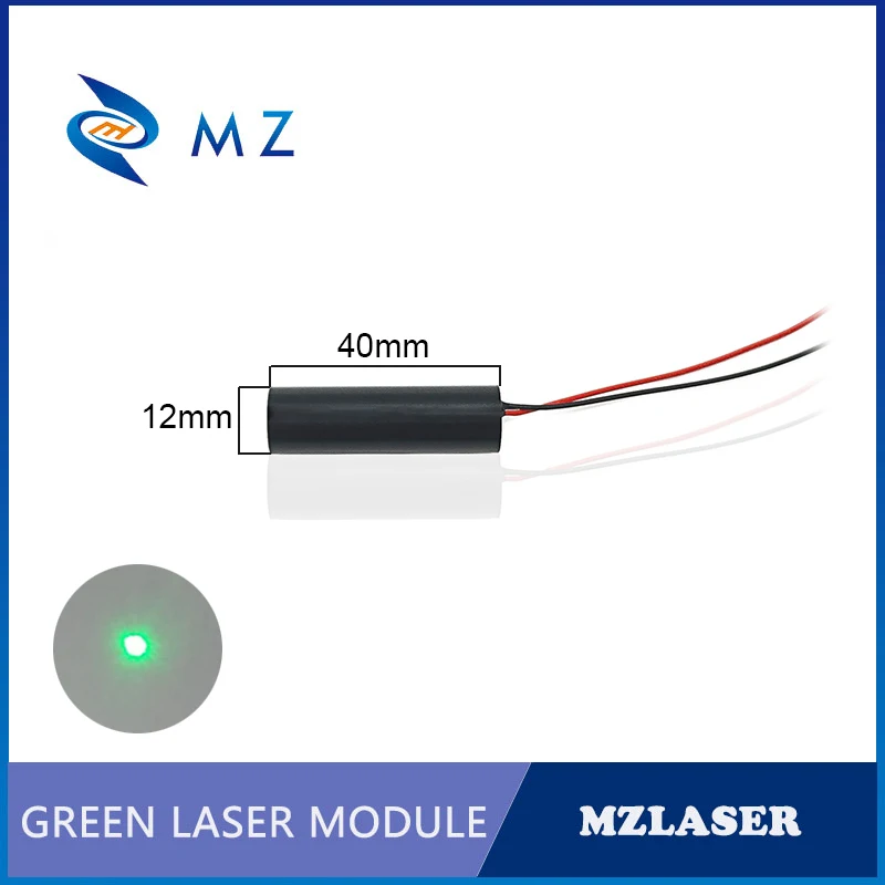 Modulo diodo Laser a punto verde compatto D12mm 520nm 10mw 24V di vendita caldo grado industriale