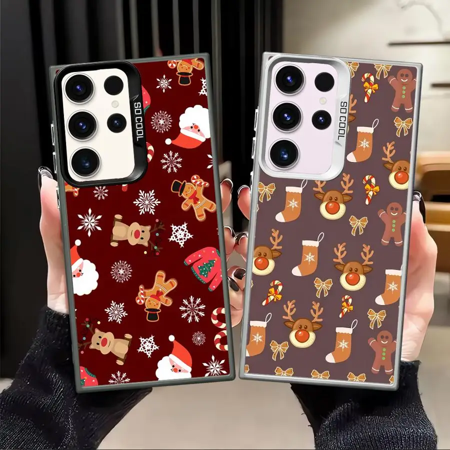 Back Phone Cover Case for Samsung Galaxy S20 Plus Note 20 Ultra S25 S21 S23 S23 S24 FE S22 Cute Christmas