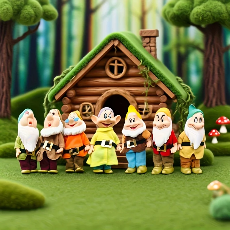 

7pcs Snow White Dwarf Figurines Creative Car Home Room Desktop Ornament Ideal Gift for Birthday Christmas Halloween Easter
