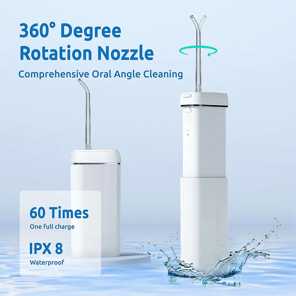 Portable Oral Irrigator Dental Water Jet Mini Powerful Water Flosser for Teeth Cleaning Floss Telescopic Tank Home Travel Bag