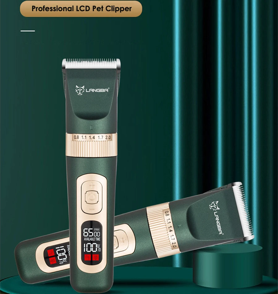 LANGBA C95 Dog Hair Clipper Professional LCD Screen Pet Electric Trimmer Rechargeable Cat Hair Clipper Dog Electric Shaver - view 3