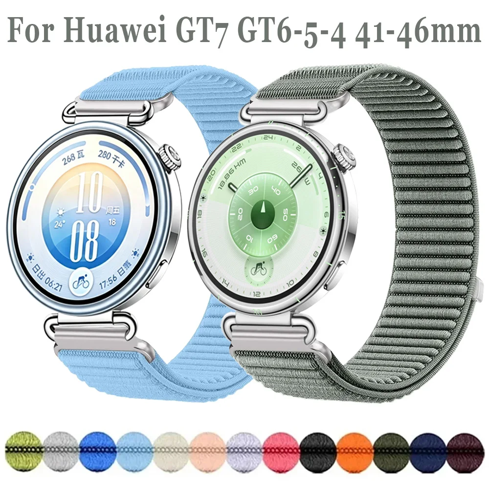 18/20/22mm Nylon Braid Strap For Huawei GT7 GT6-5-4 41mm/GT7-6-5-4 46mm Correa Wristband Amazfit Balance 3 2/Bip Max 6 Bracelet