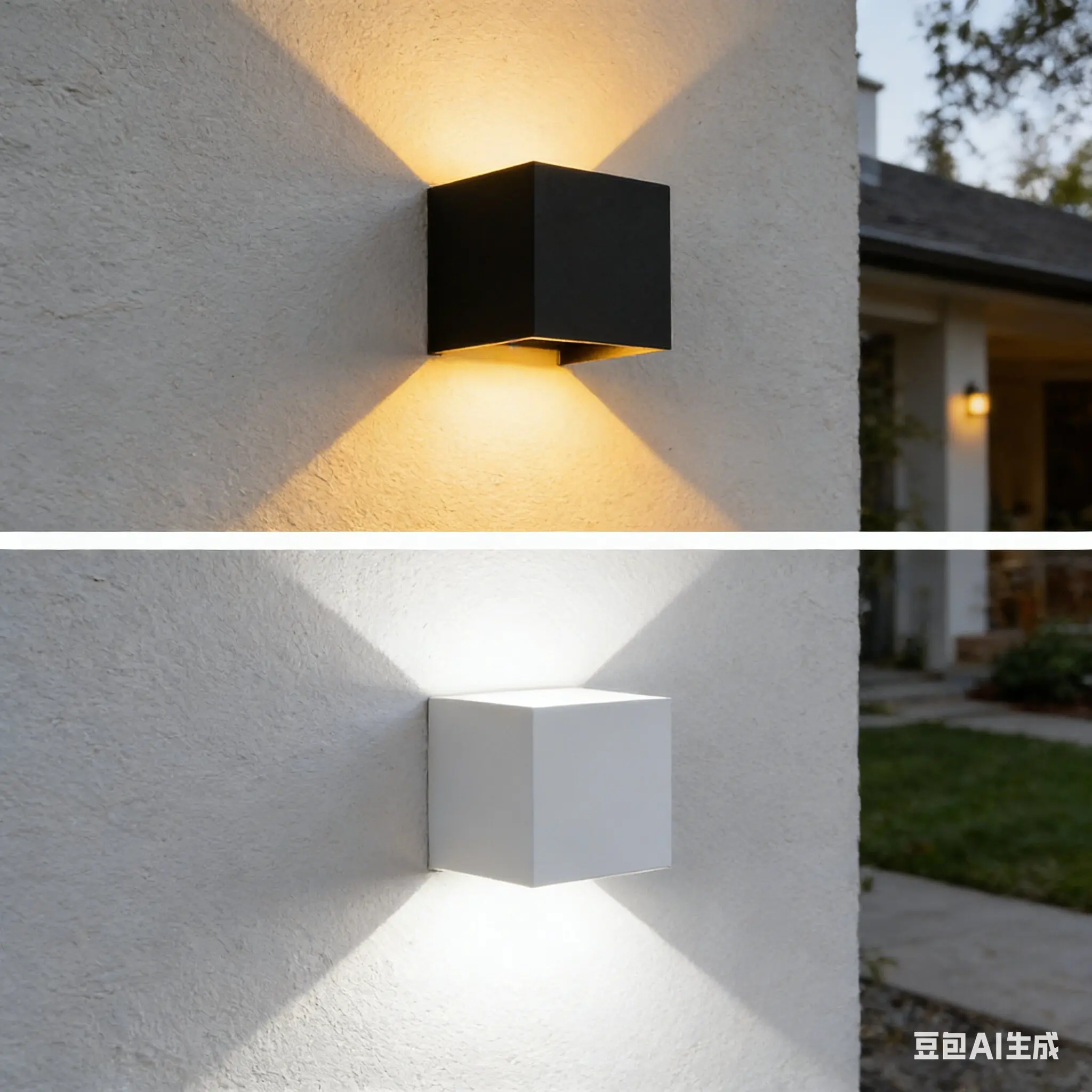 Applique murale LED 6W 12W IP65 étanche, en aluminium, pour intérieur et extérieur, montage en surface, cube LED, pour jardin et porche