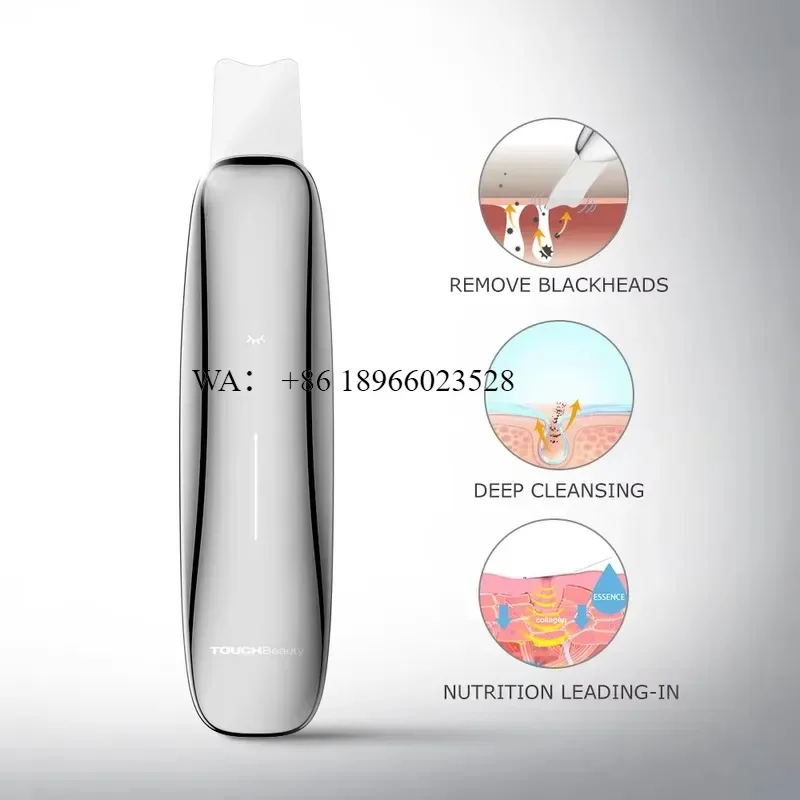 WMWMNU For TOUCHBeauty Luxury Ultrasonic Scrubber Face Pore Cleanser TB-1769 Stainless Steel and ABS Material Device