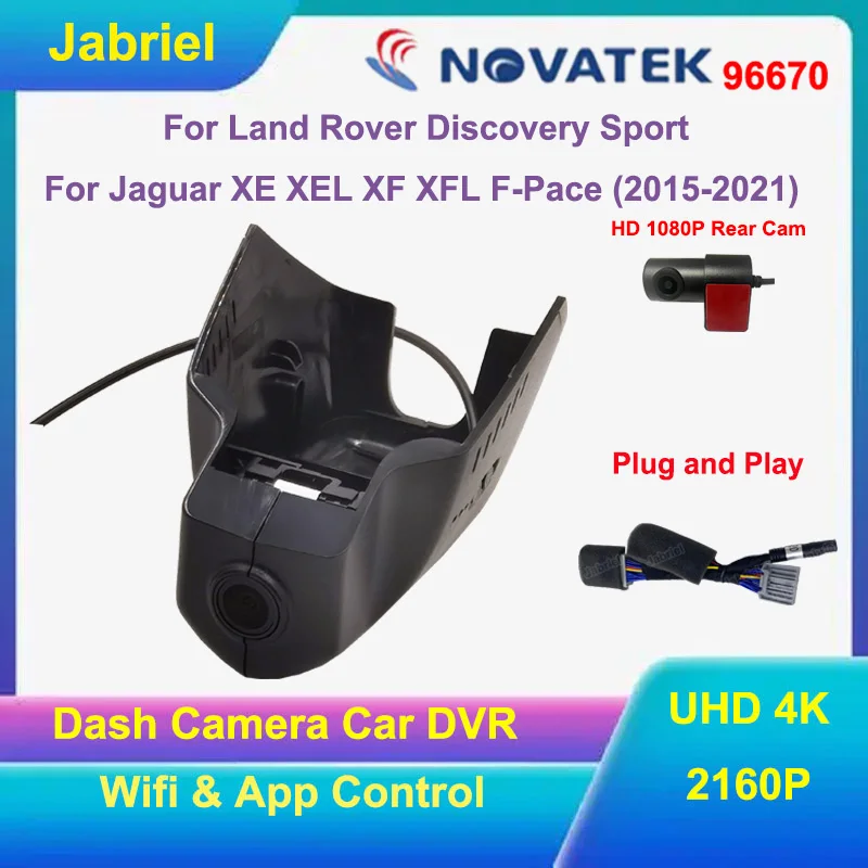 For Land Rover Discovery Sport 2015 2016 2017 2018 2019 2020 2021 2022 4K UHD 2160P Car Dvr Dash Cam Dual Camera Video Recorder