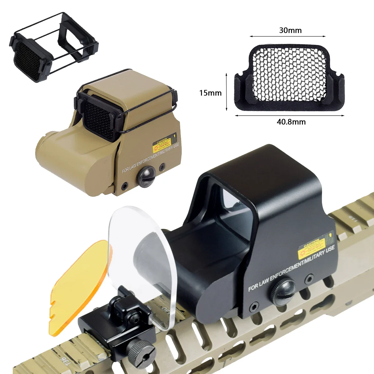 

Tactical Killflash Kill Flash Protective Cover For 551 553 558 512 Holographic Red Dot Sight
