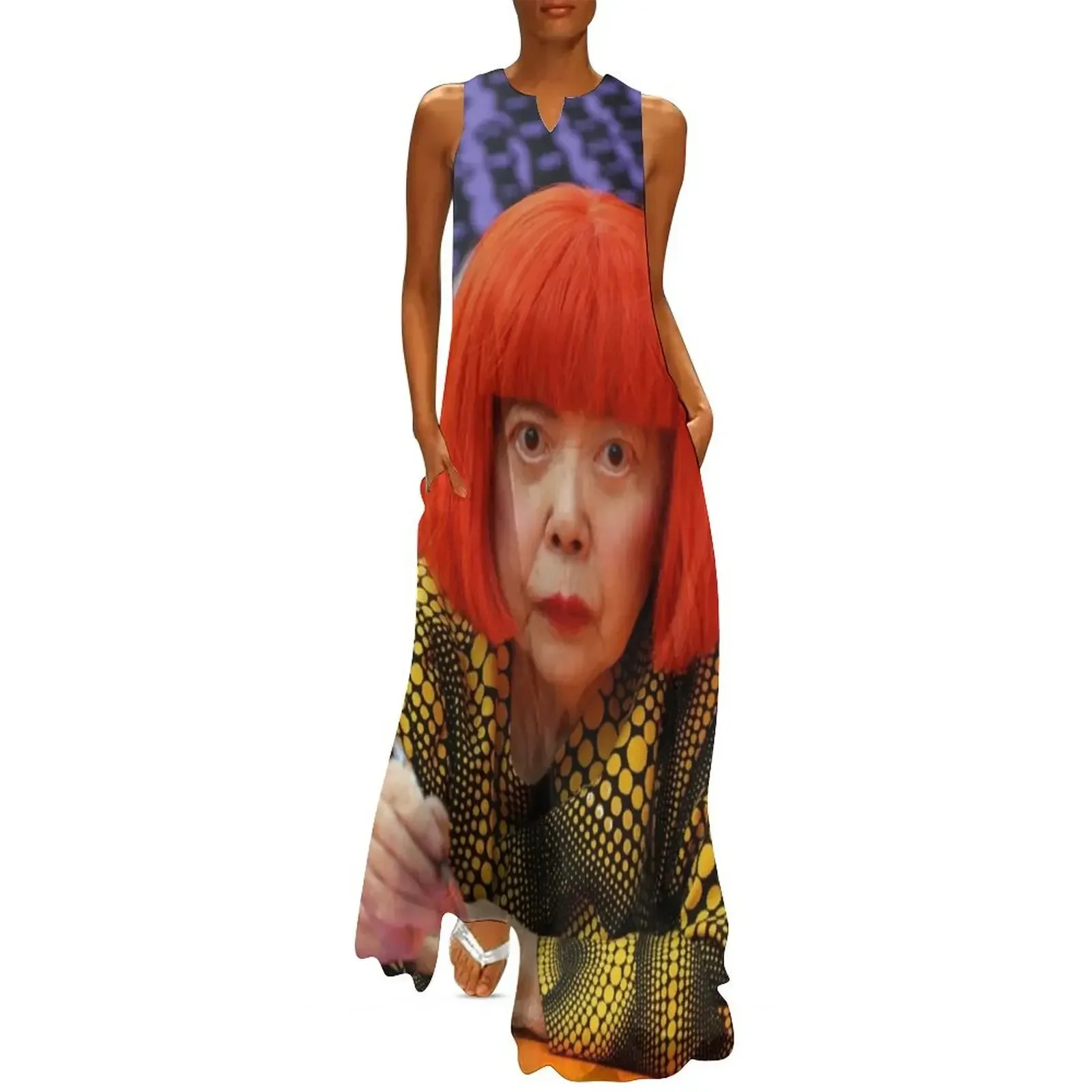 

kusama art Long Dress women dresses summer outfits for women 2025 prom dress elegant party dress for women 2025