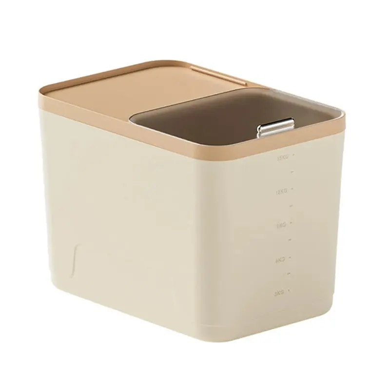 IALJ-Moisture-Proof Insect-Proof 15KG Rice Storage Box With Lid Sealed Jar Kitchen Container Home Dry Grain Storing