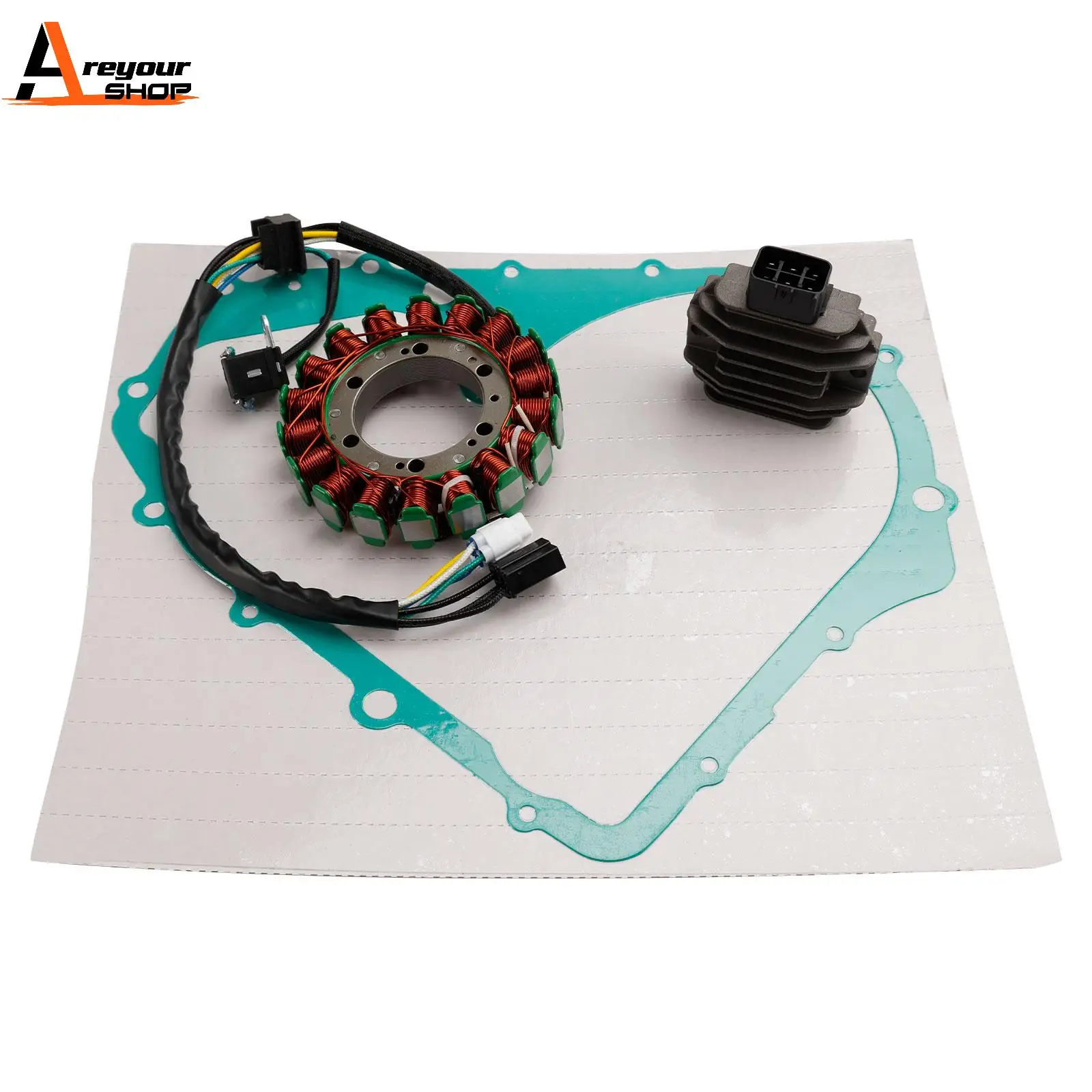 Areyourshop KIT STATOR REGULATOR RECTIFIER GASKET FOR SUZUKI LTA400 EIGER 400 AUTO 2002-2007