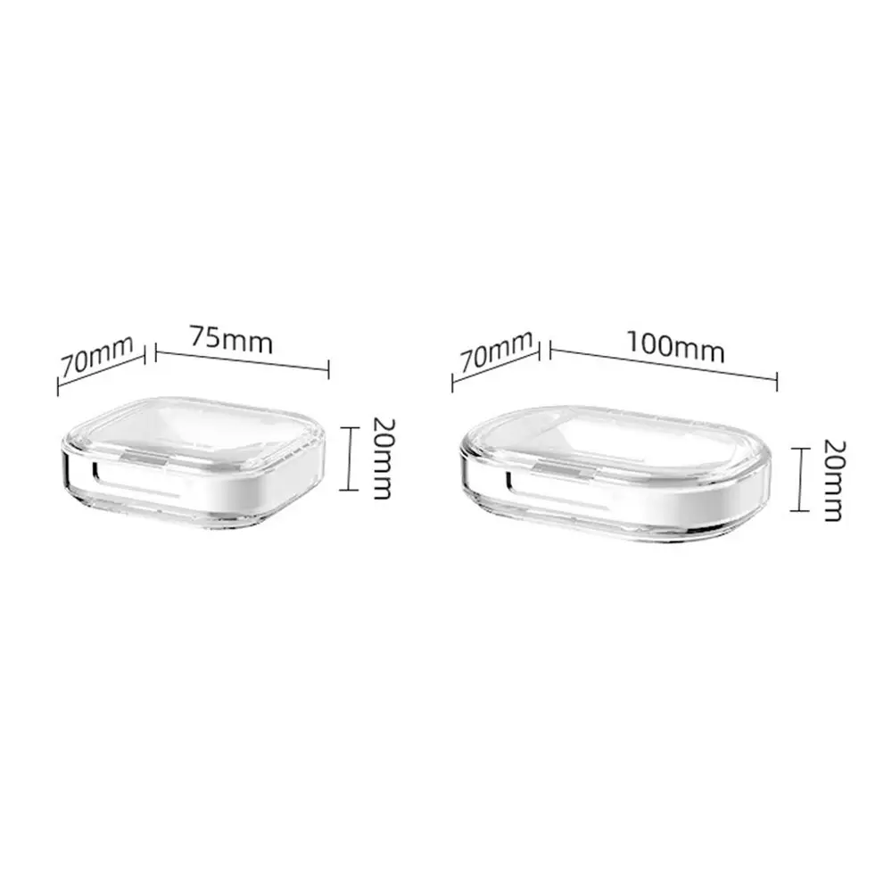 Plate Pill Box Cosmetic Case Invisible Braces Storage Case Earring Storage Case Rings Container Transparent Jewelry Box
